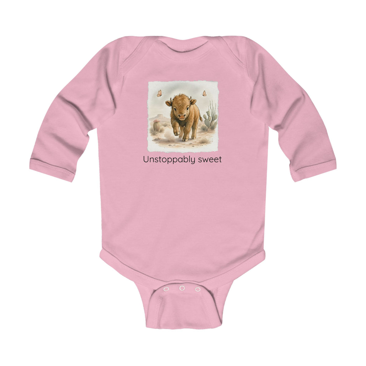 Buffalo Infant Long Sleeve Onesie — Cute Gender Neutral Bodysuit