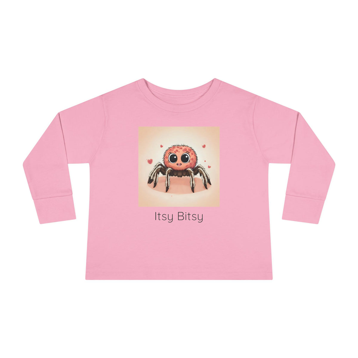 Spider print toddler long sleeve shirt in White, gender-neutral kids clothing