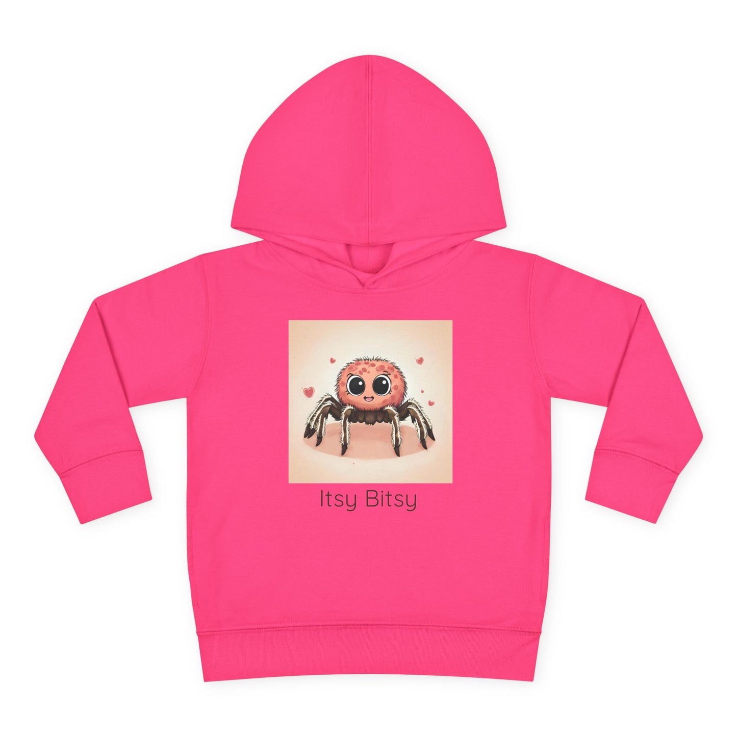 Spider print toddler hoodie sweatshirt in White, gender-neutral kids clothing