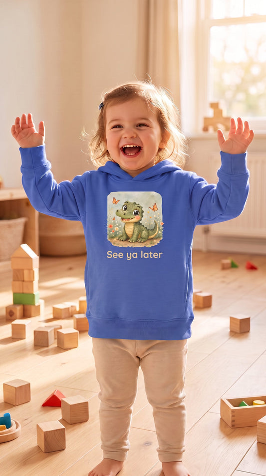 Alligator Toddler Hoodie - Vintage Royal