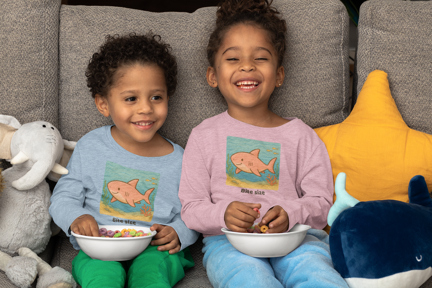 Shark Toddler Long Sleeve Shirt - Light Blue
