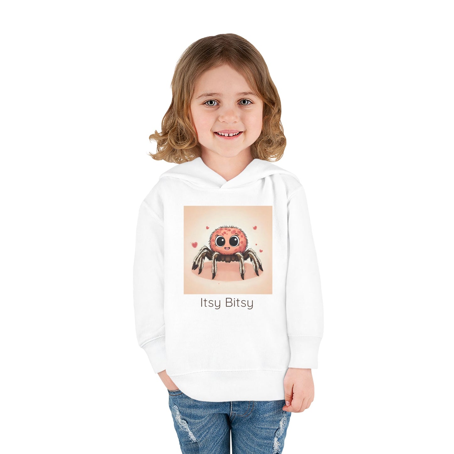 Spider print toddler hoodie sweatshirt in Turquoise, gender-neutral kids clothing