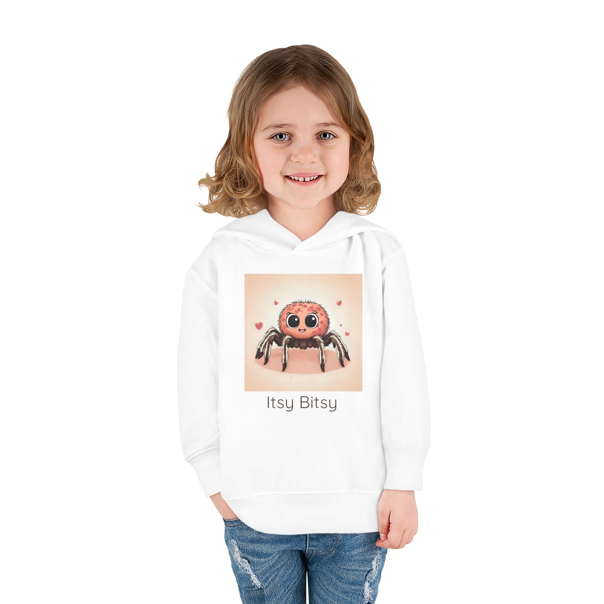 Spider print toddler hoodie sweatshirt in Turquoise, gender-neutral kids clothing