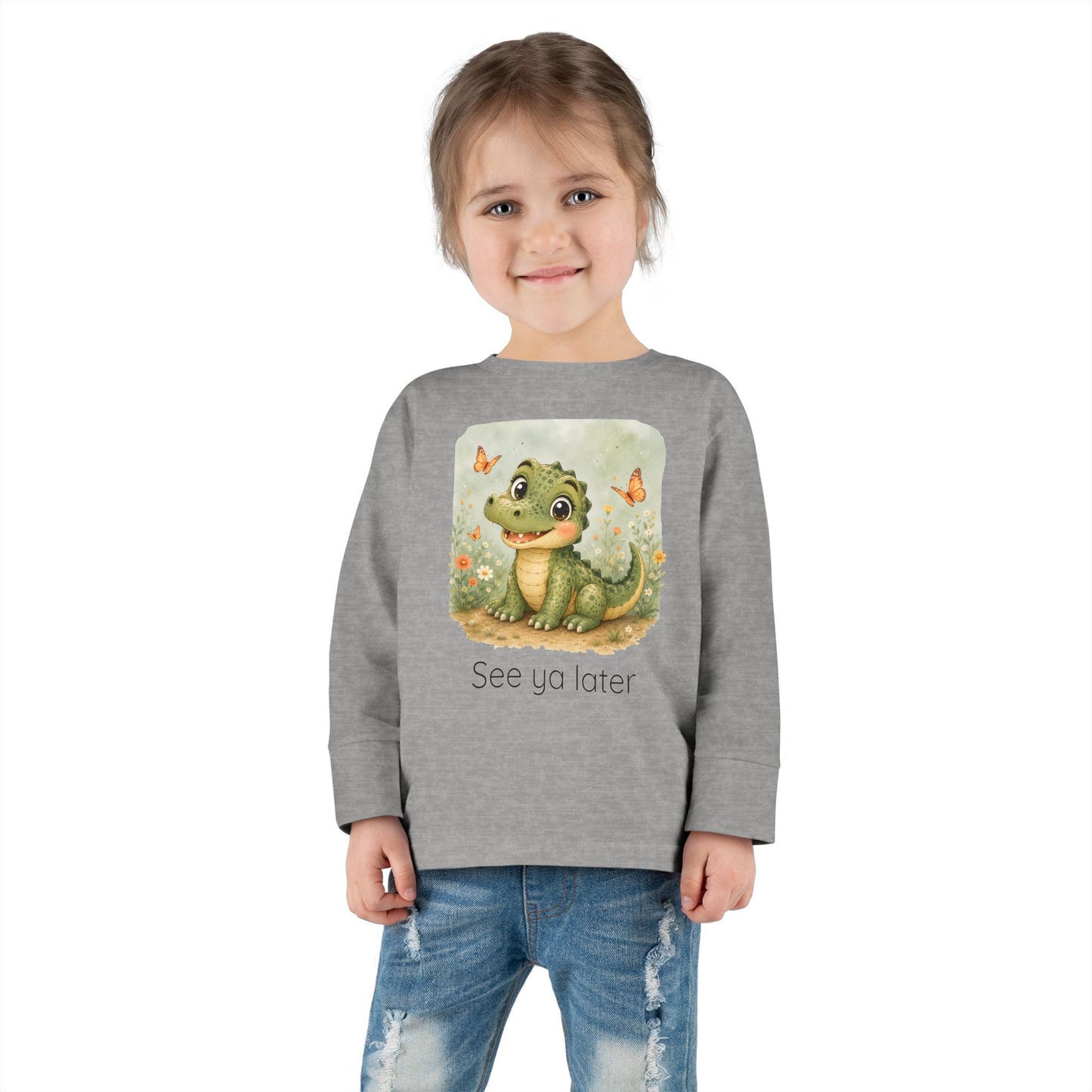Alligator Toddler Long Sleeve Shirt — Gender Neutral Tee