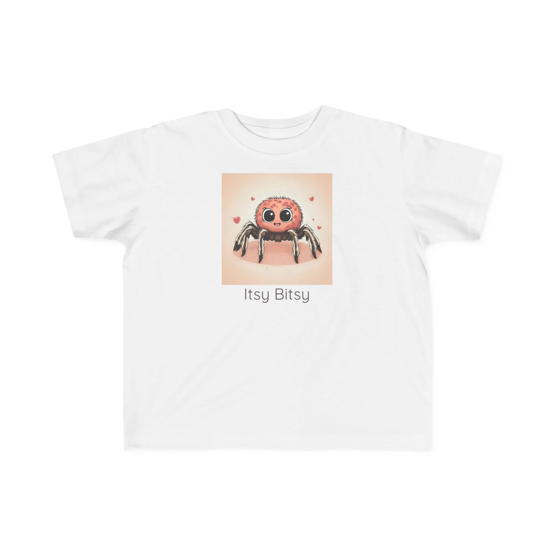 Spider print toddler t-shirt in Light Blue, gender-neutral kids clothing
