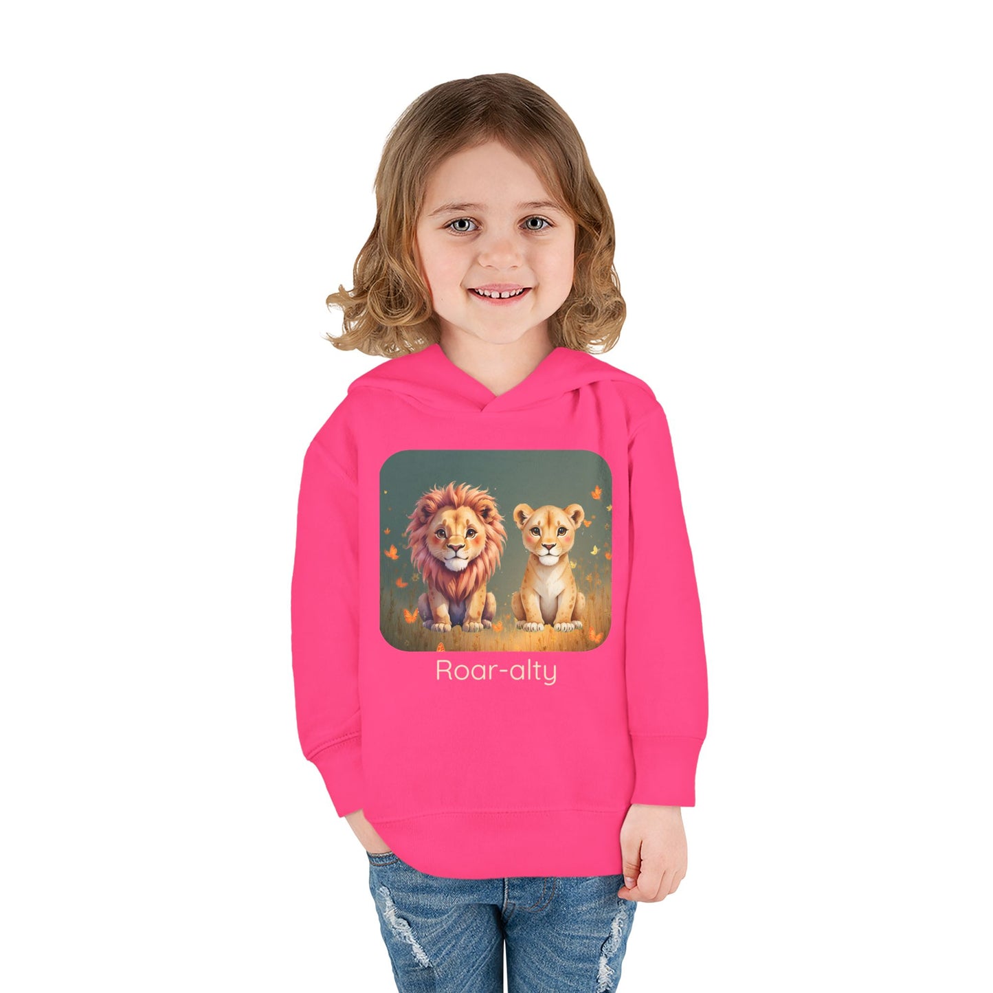 Lion print toddler hoodie sweatshirt, gender-neutral kids clothing