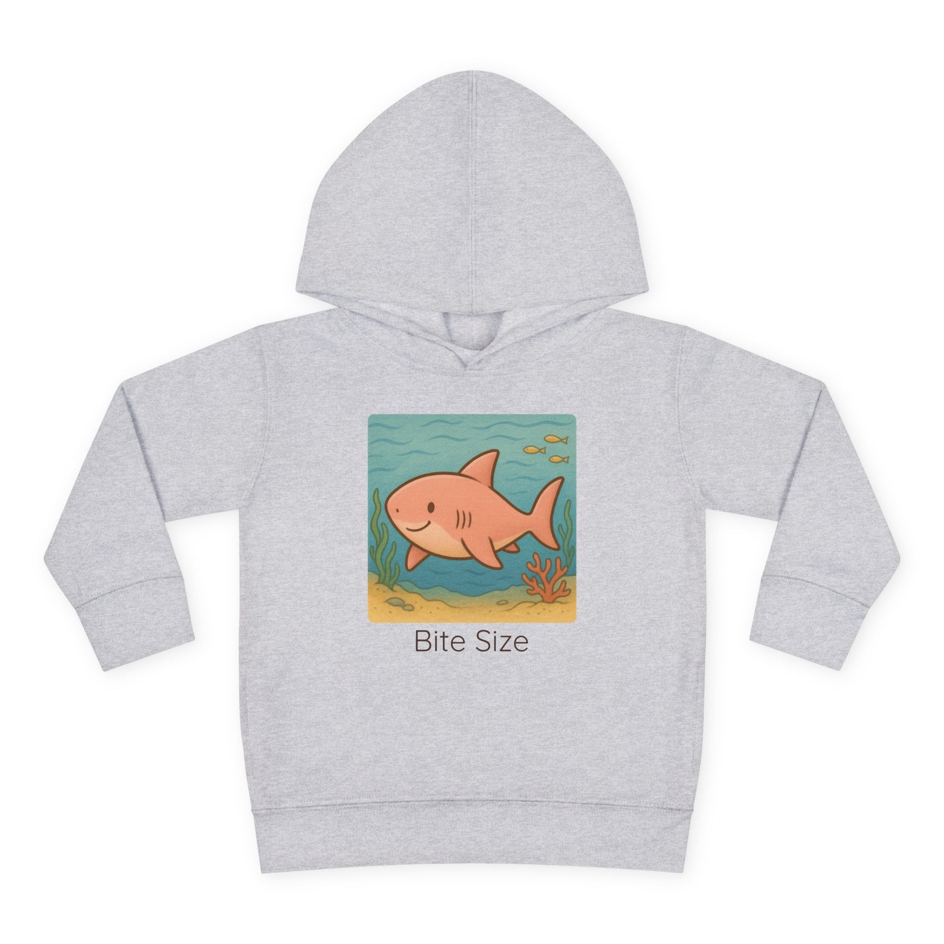 Shark print toddler hoodie sweatshirt in Pink, gender-neutral kids clothing