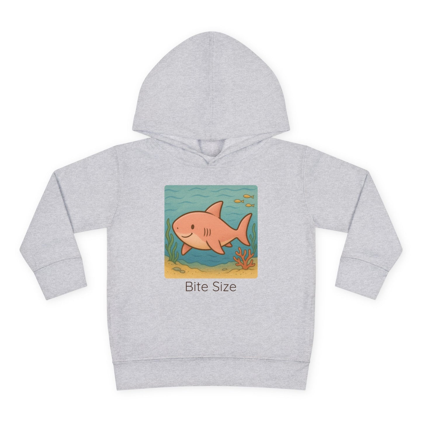 Shark print toddler hoodie sweatshirt in Pink, gender-neutral kids clothing