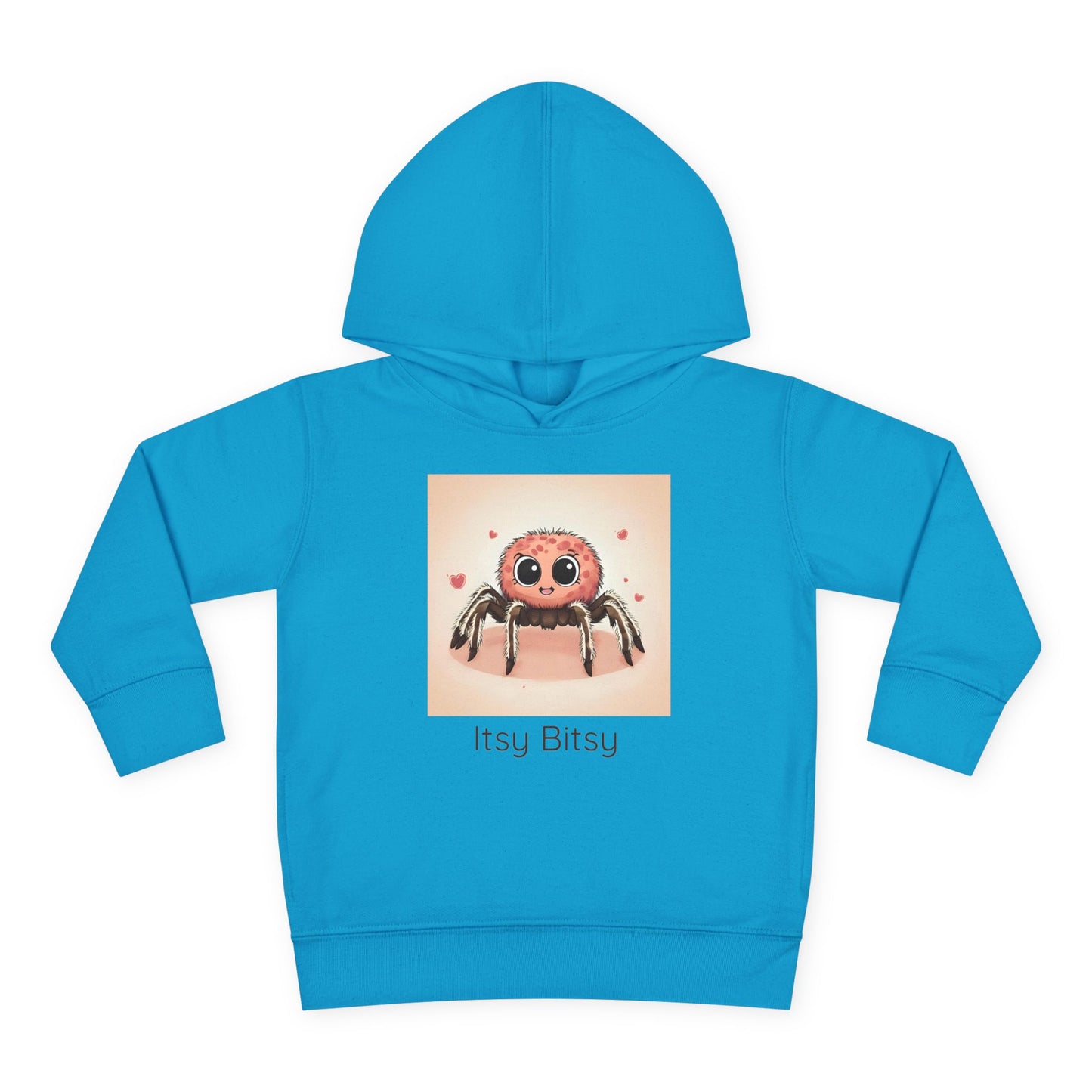 Spider print toddler hoodie sweatshirt in Vintage Hot Pink, gender-neutral kids clothing