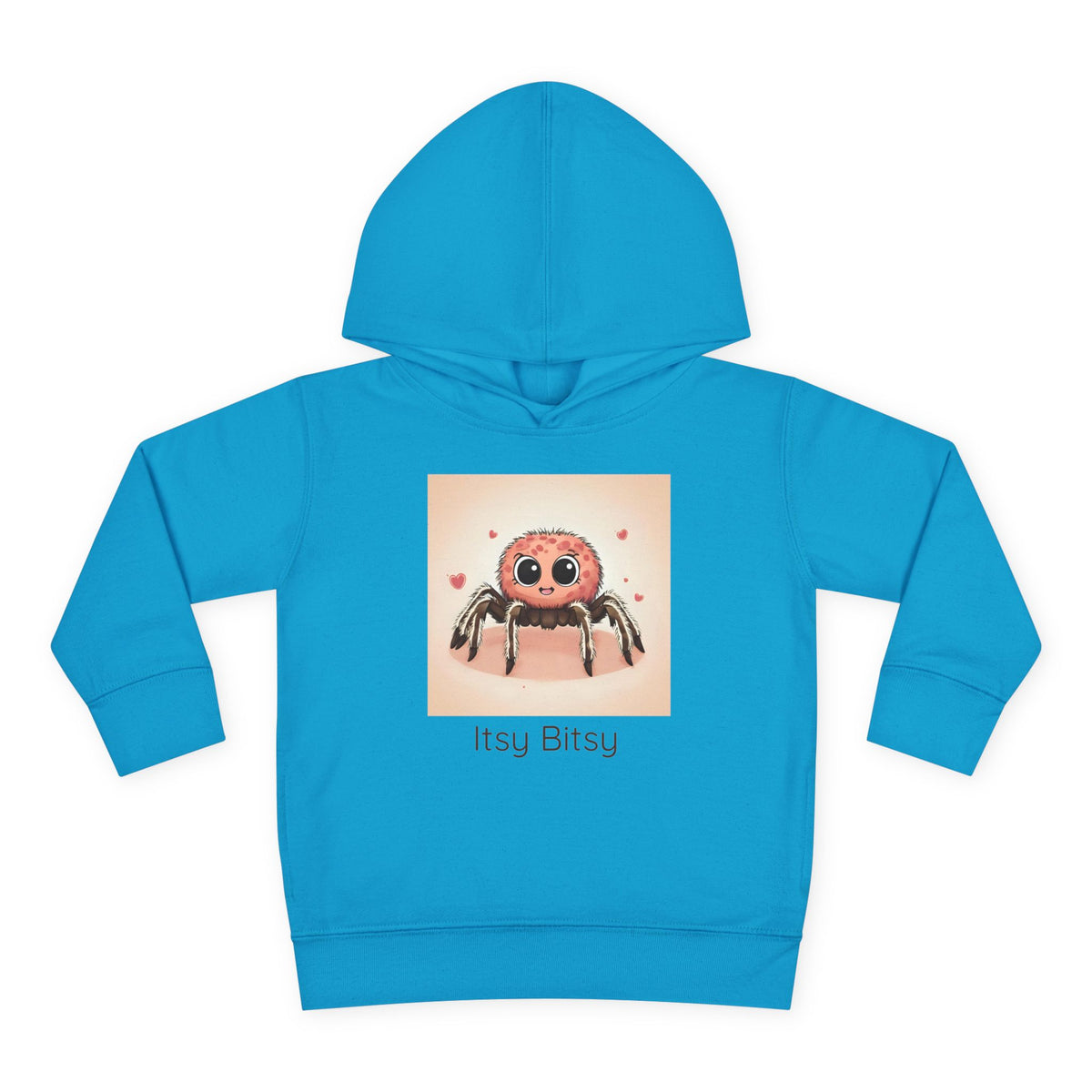 Spider print toddler hoodie sweatshirt in Vintage Hot Pink, gender-neutral kids clothing
