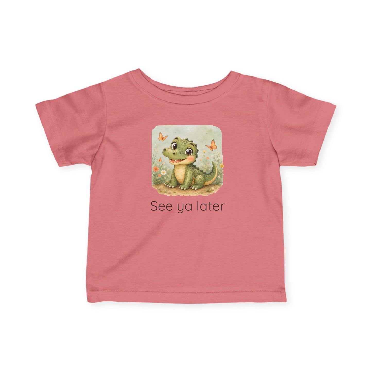 Snake print with floral accents infant t-shirt in Mauvelous, gender-neutral kids clothing