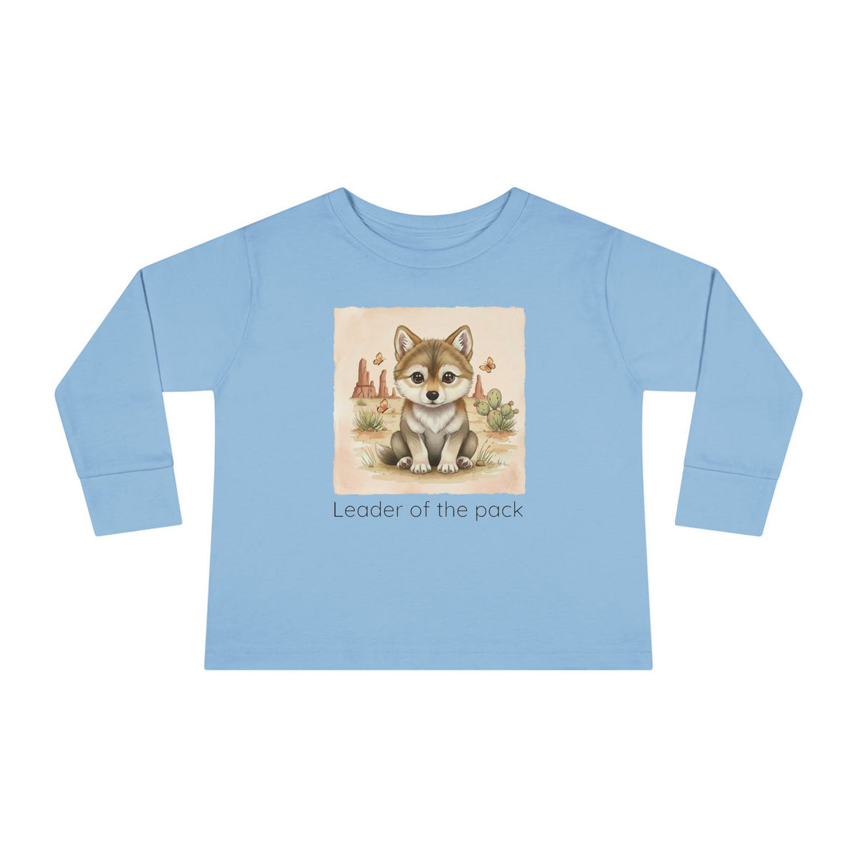 Wolf Toddler Long Sleeve Shirt — Gender Neutral Tee