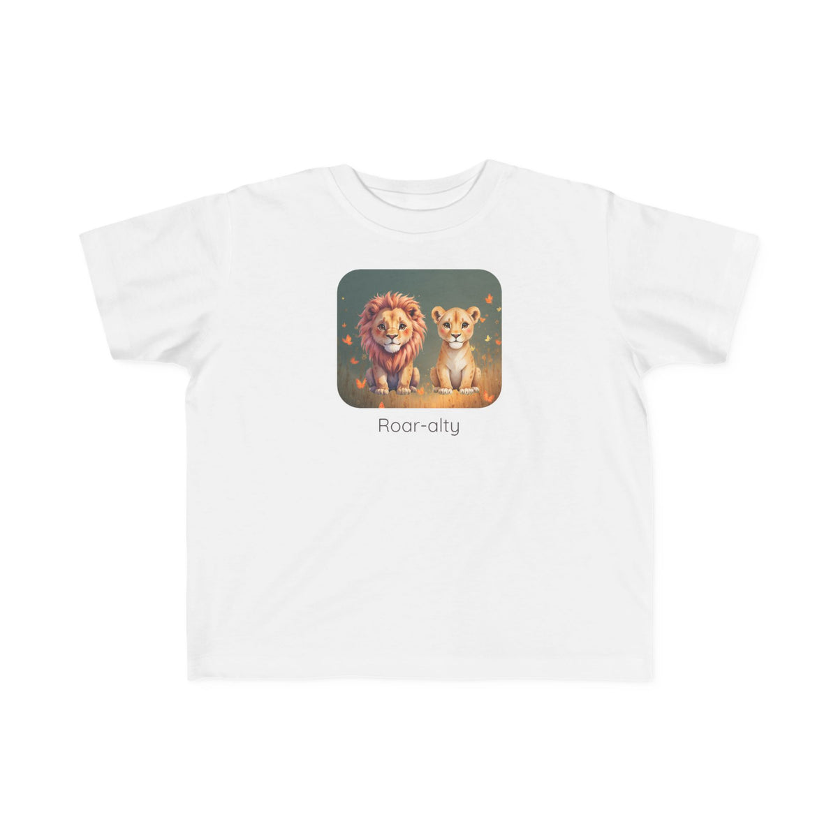 Lion print toddler t-shirt in Light Blue, gender-neutral kids clothing