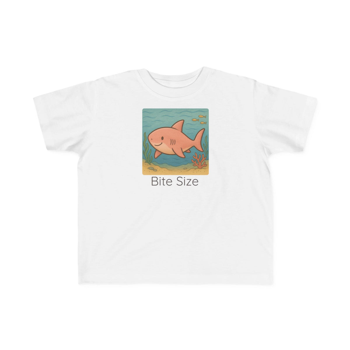 Shark print toddler t-shirt in Light Blue, gender-neutral kids clothing