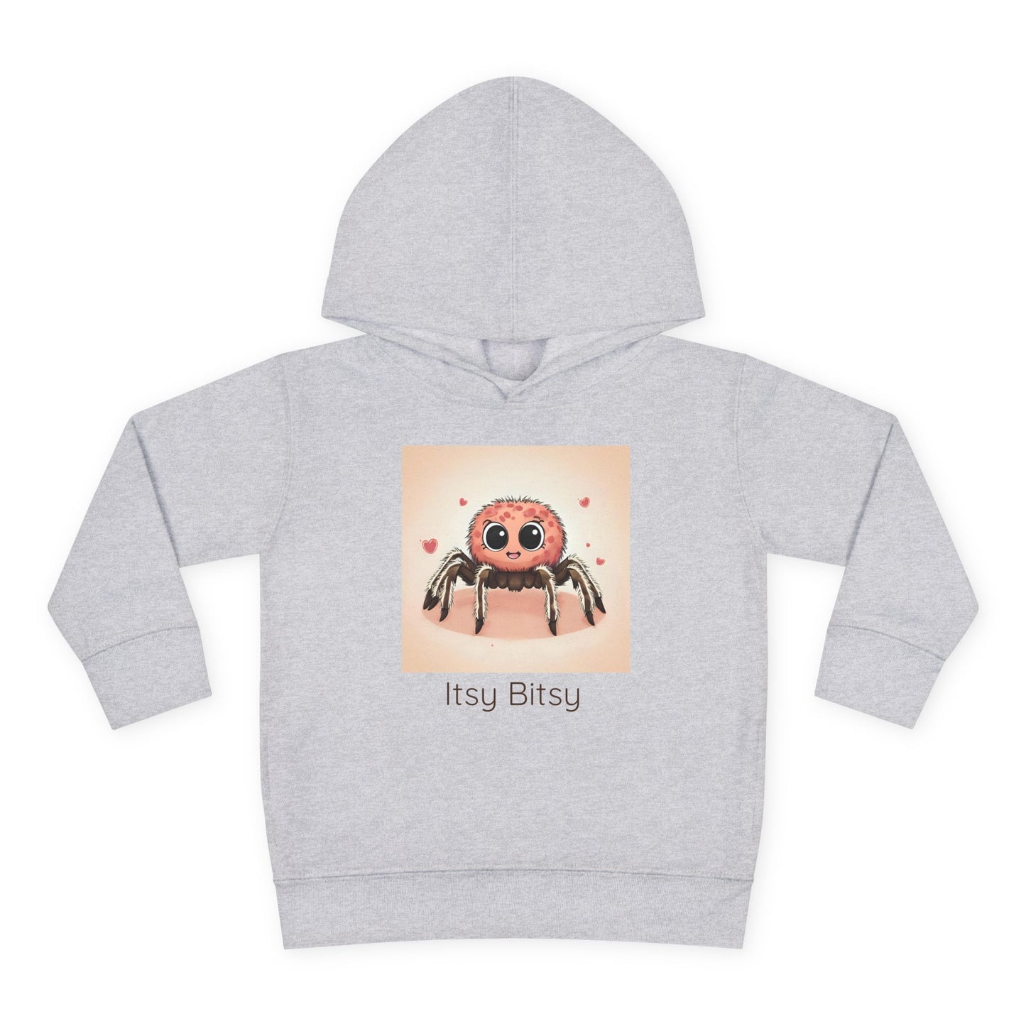 Spider print toddler hoodie sweatshirt in Pink, gender-neutral kids clothing