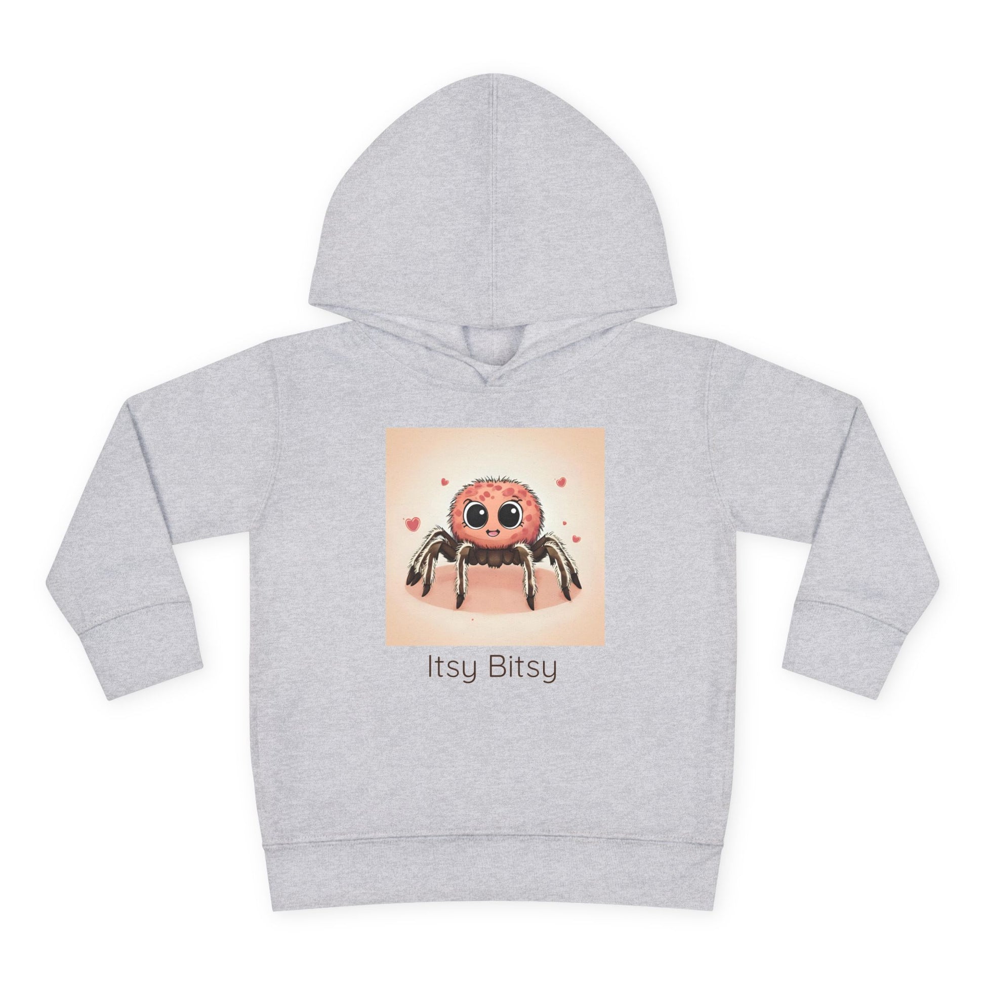 Spider print toddler hoodie sweatshirt in Pink, gender-neutral kids clothing