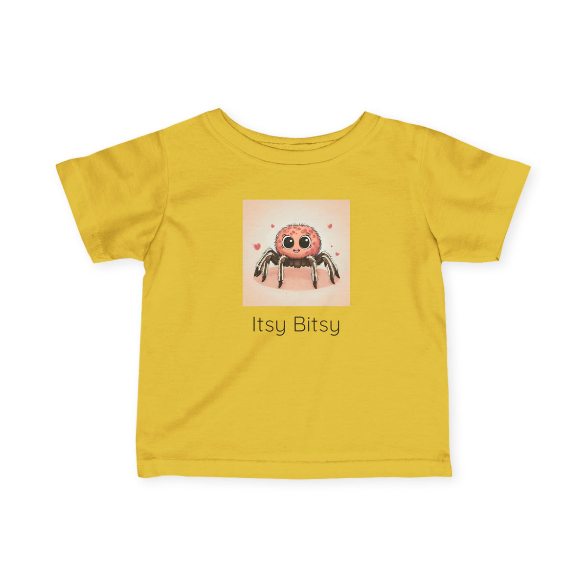 Spider print infant t-shirt in Light Blue, gender-neutral kids clothing