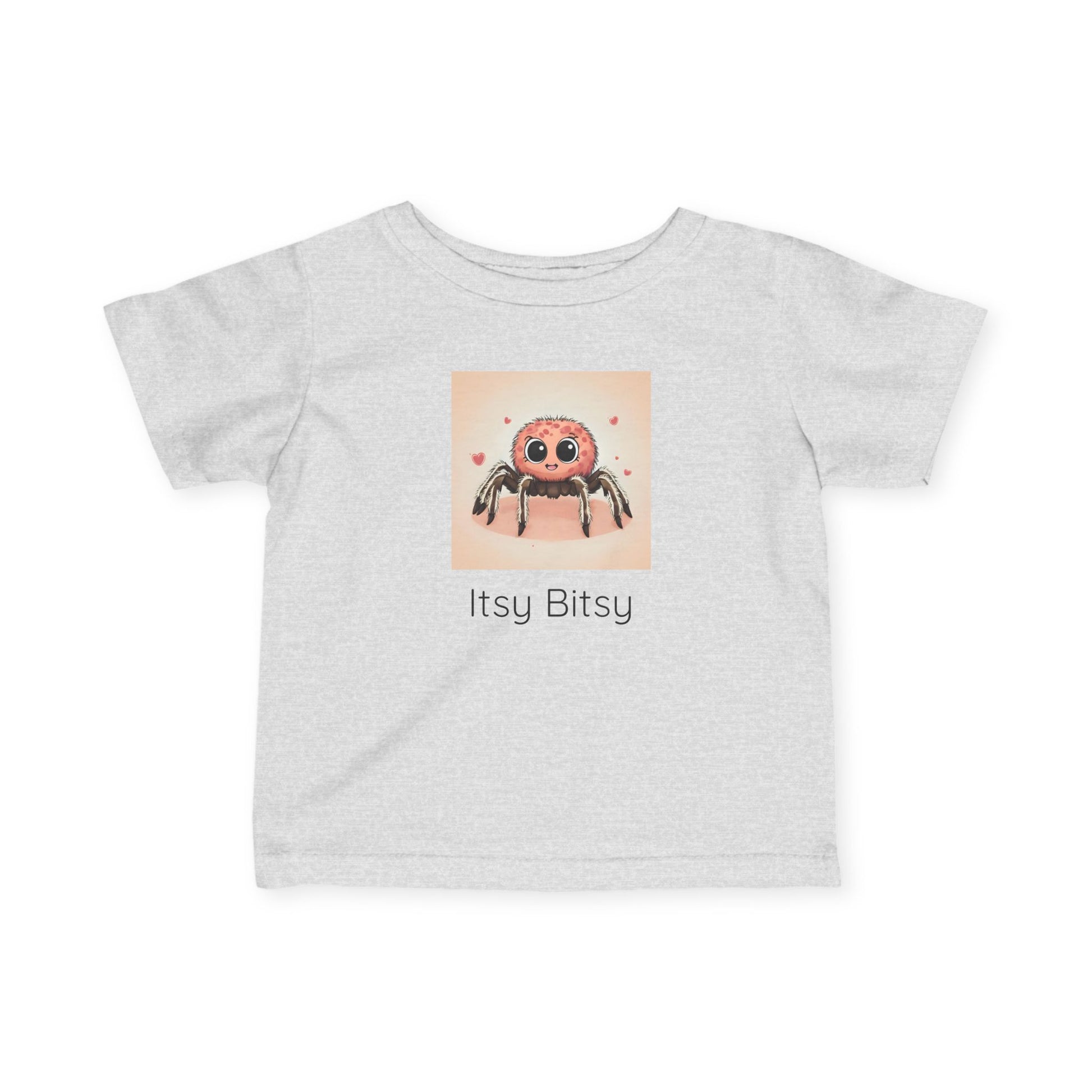 Spider print infant t-shirt in Lavender, gender-neutral kids clothing