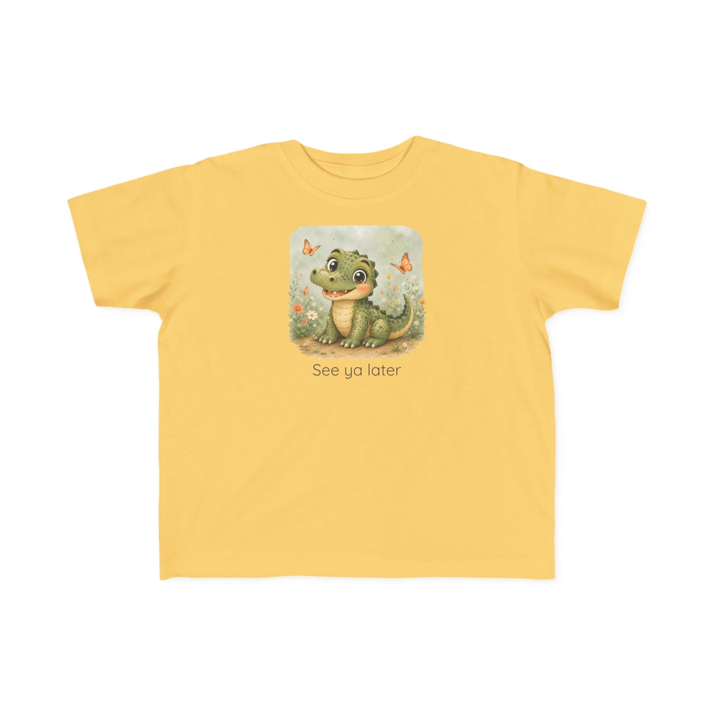 Alligator print toddler t-shirt in Mauvelous, gender-neutral kids clothing