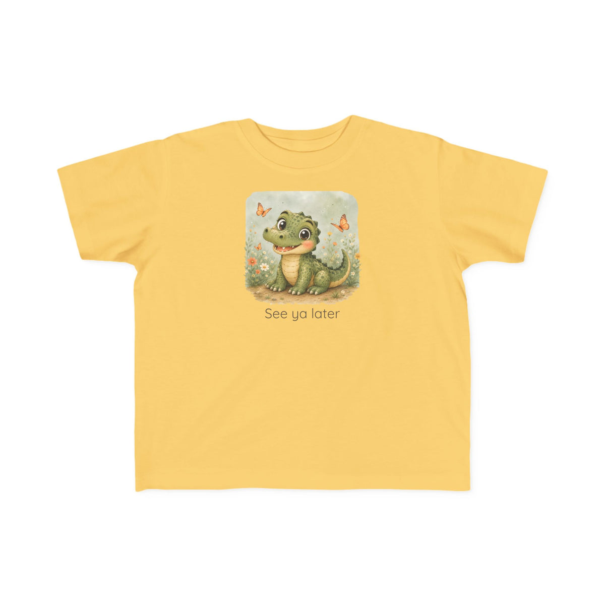 Alligator print toddler t-shirt in Mauvelous, gender-neutral kids clothing