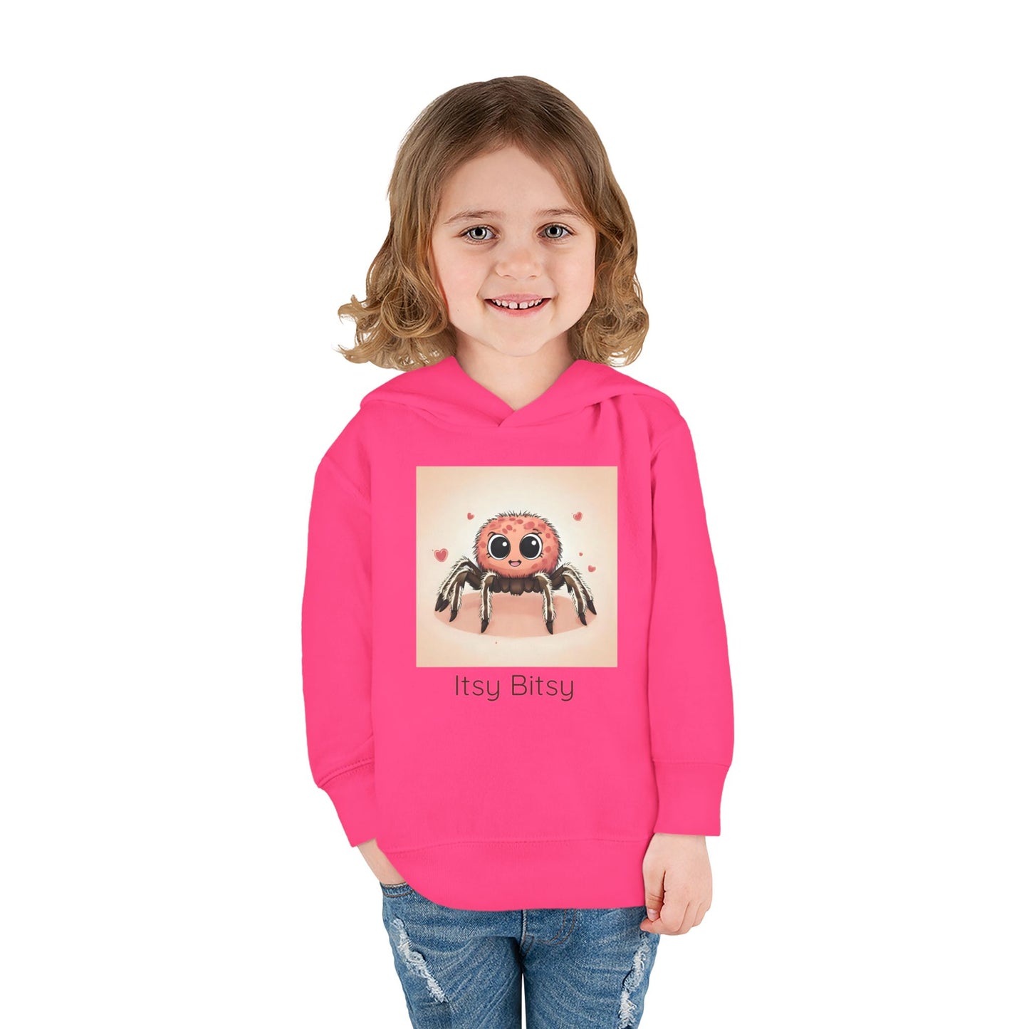 Spider print toddler hoodie sweatshirt, gender-neutral kids clothing