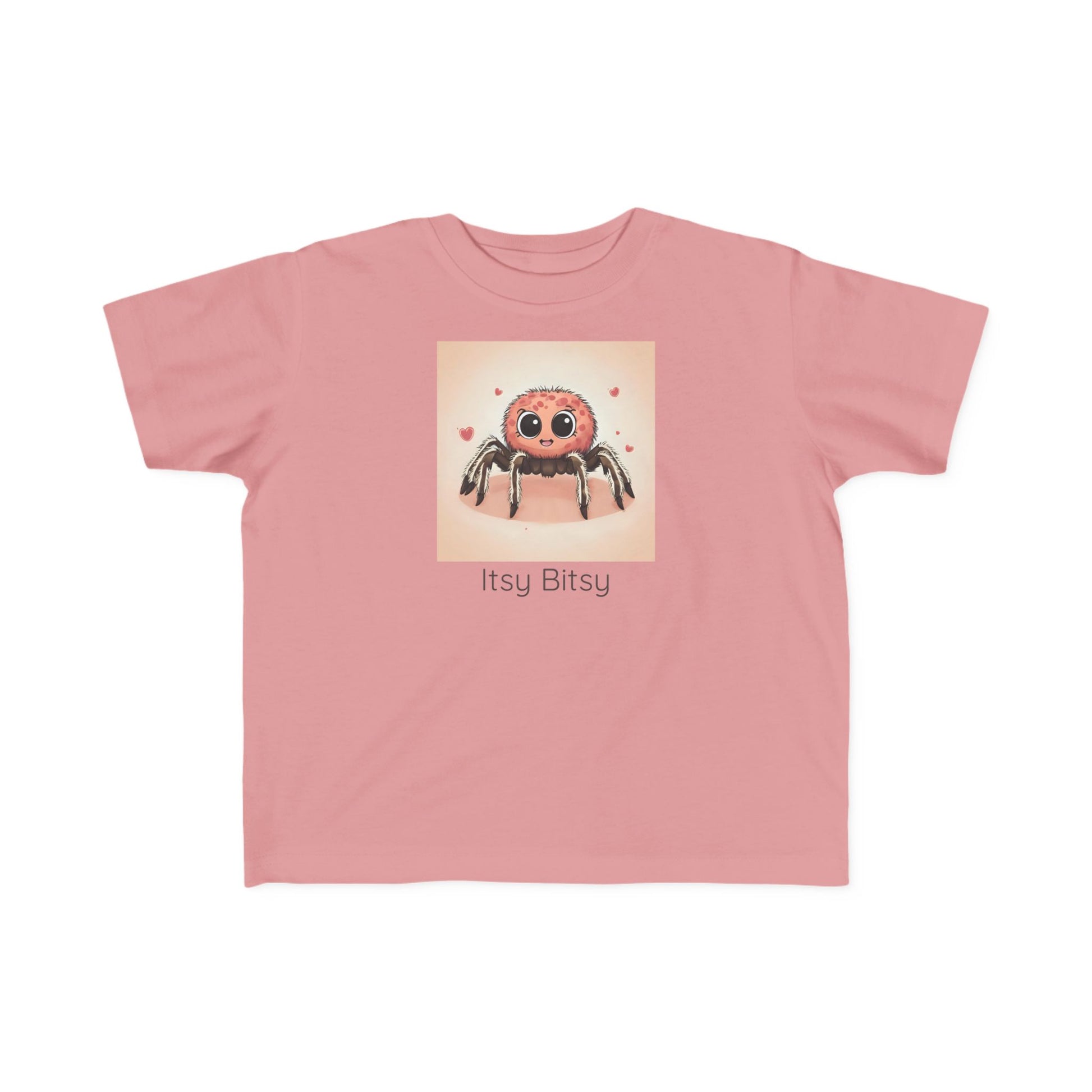 Spider print toddler t-shirt in Vintage Smoke, gender-neutral kids clothing