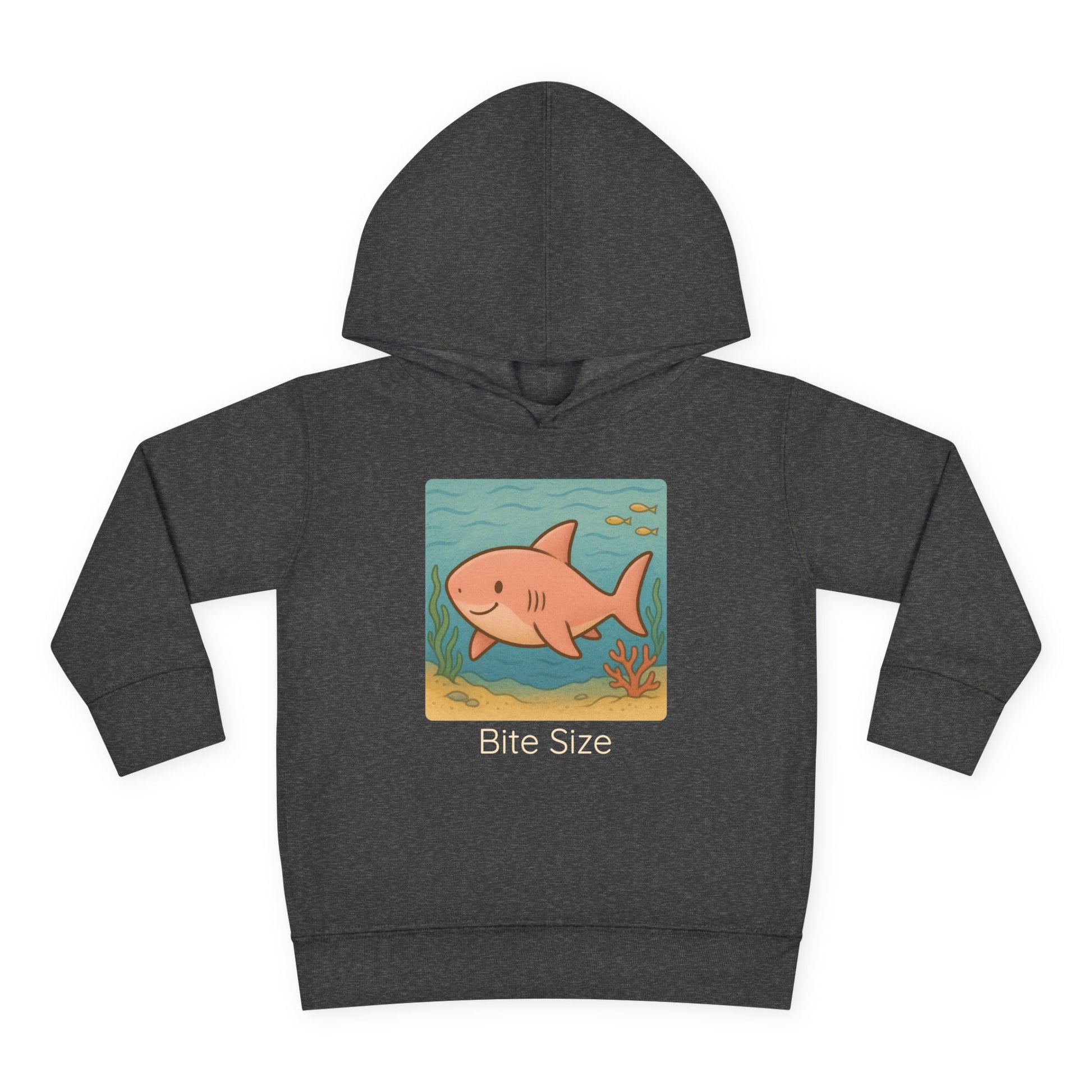 Shark print toddler hoodie sweatshirt in Vintage Royal, gender-neutral kids clothing
