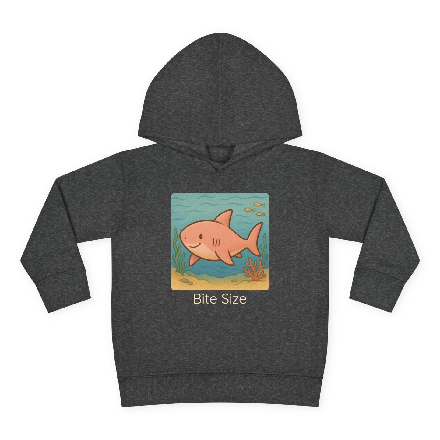 Shark print toddler hoodie sweatshirt in Vintage Royal, gender-neutral kids clothing