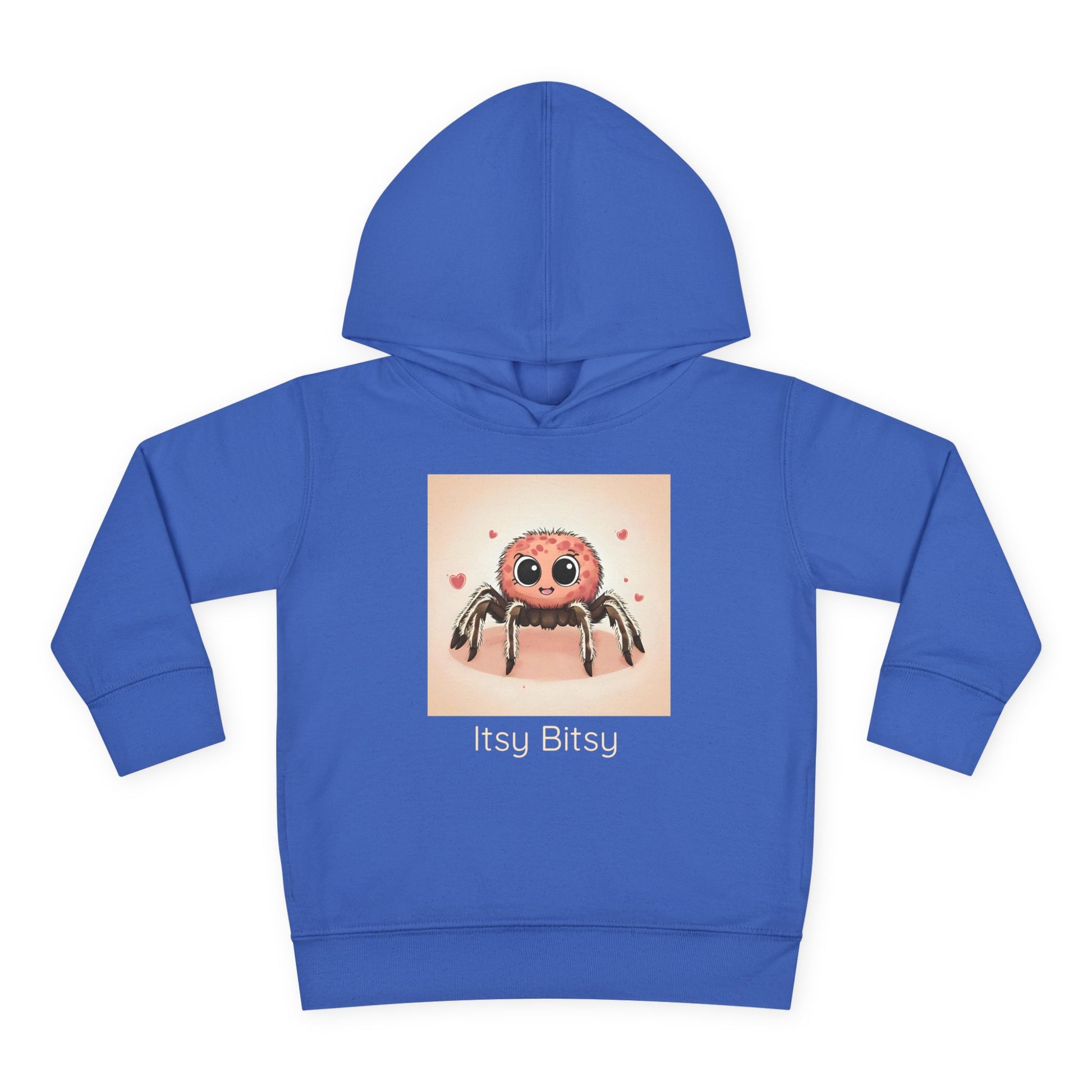 Spider print toddler hoodie sweatshirt in Turquoise, gender-neutral kids clothing