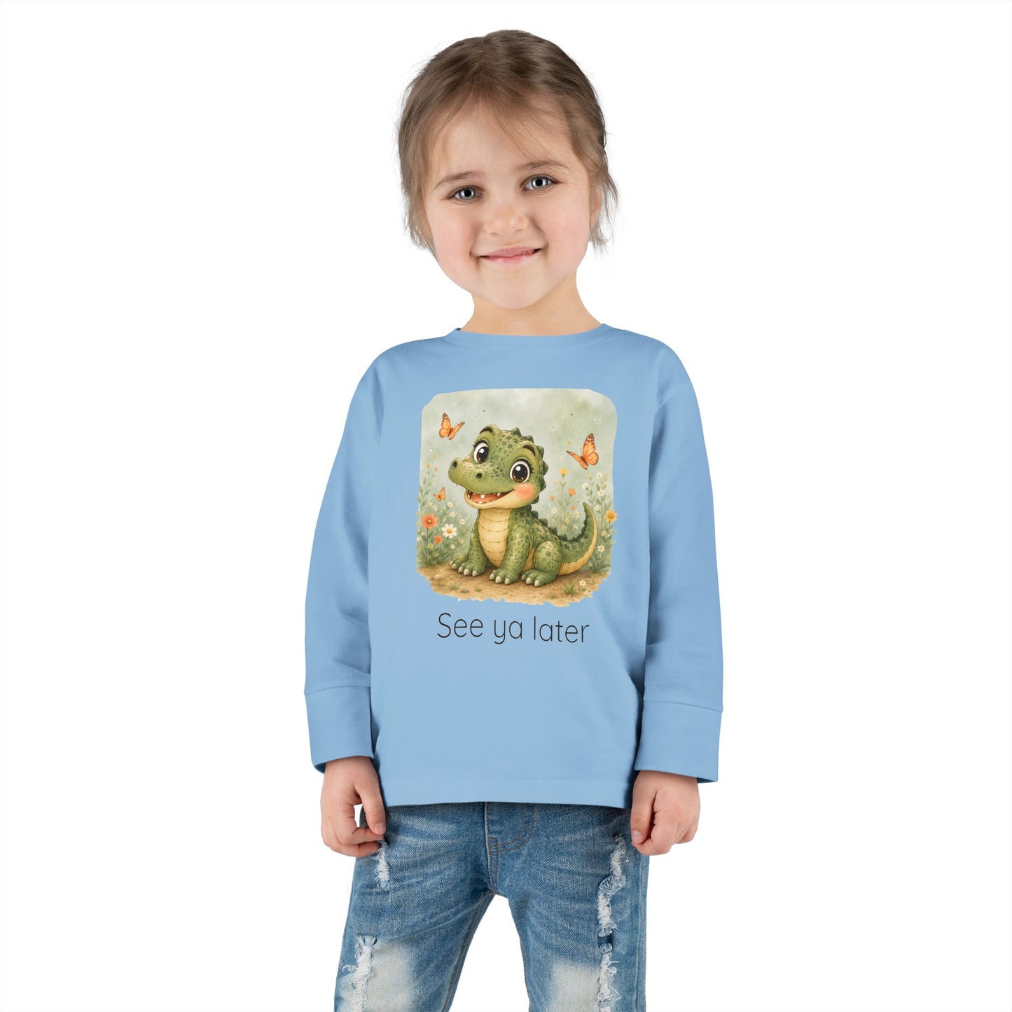 Alligator Toddler Long Sleeve Shirt — Gender Neutral Tee