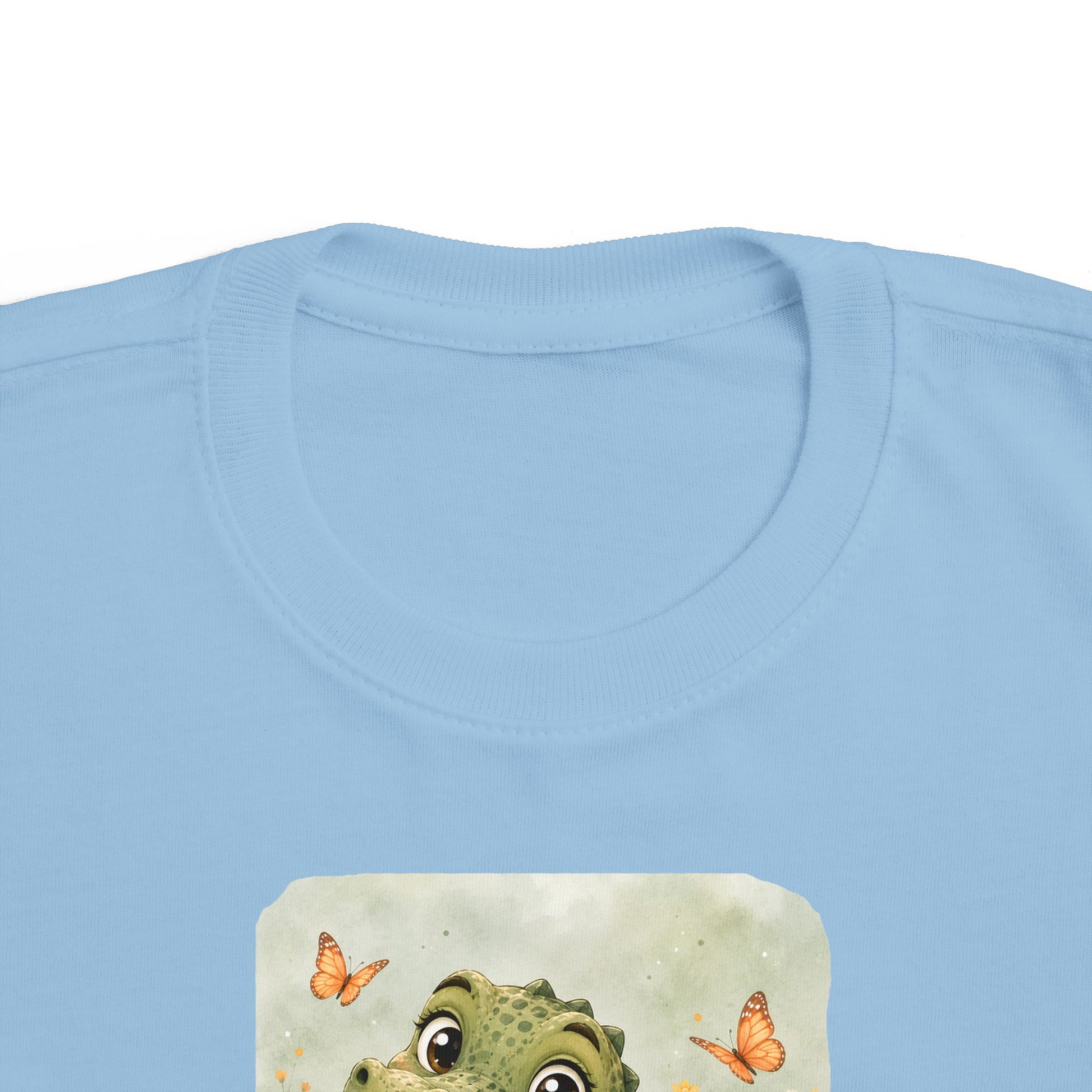 Alligator print toddler t-shirt in Vintage Smoke, gender-neutral kids clothing