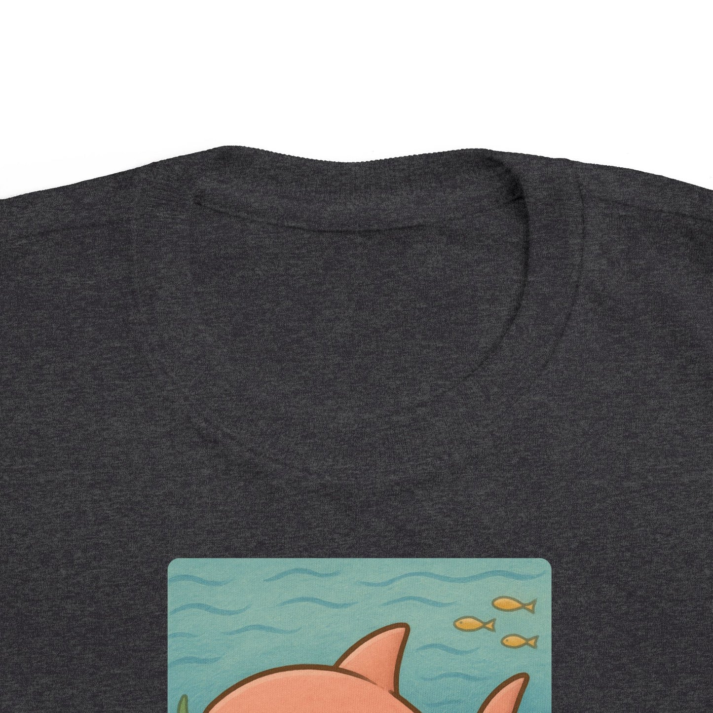 Shark print toddler t-shirt in White, gender-neutral kids clothing