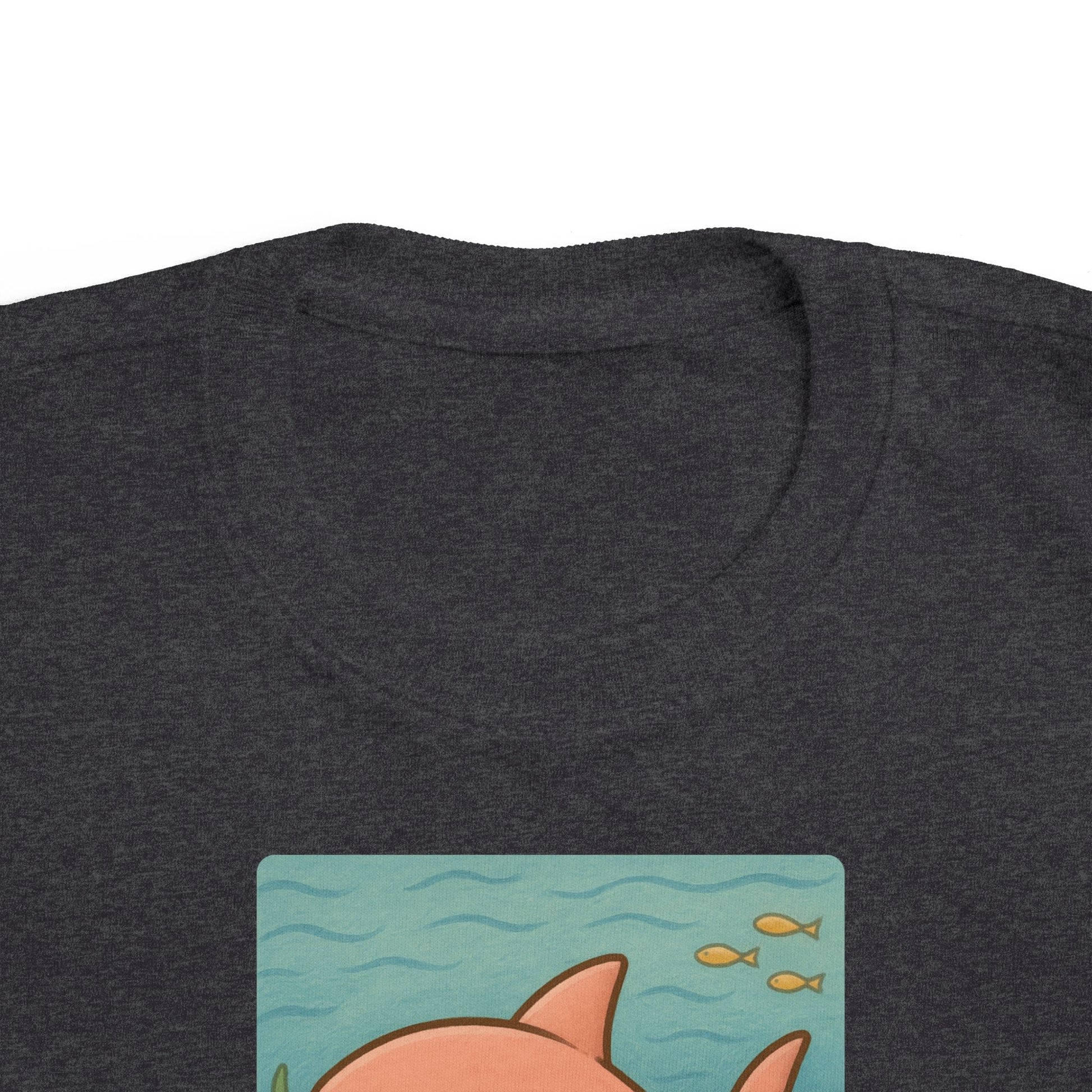 Shark print toddler t-shirt in White, gender-neutral kids clothing