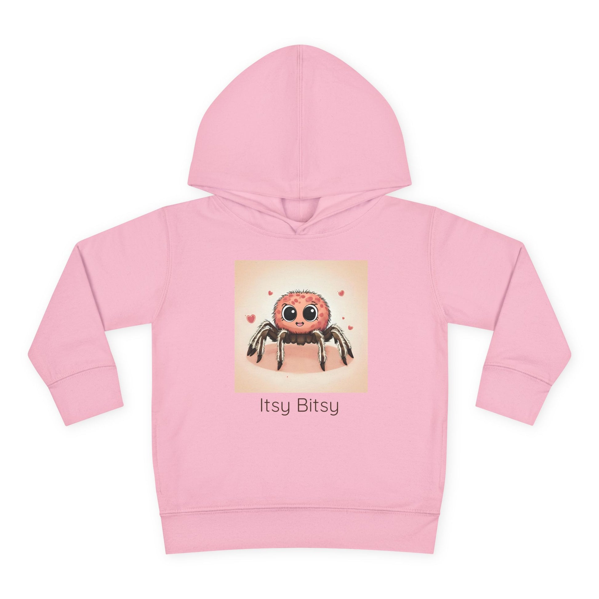 Spider print toddler hoodie sweatshirt in Vintage Smoke, gender-neutral kids clothing
