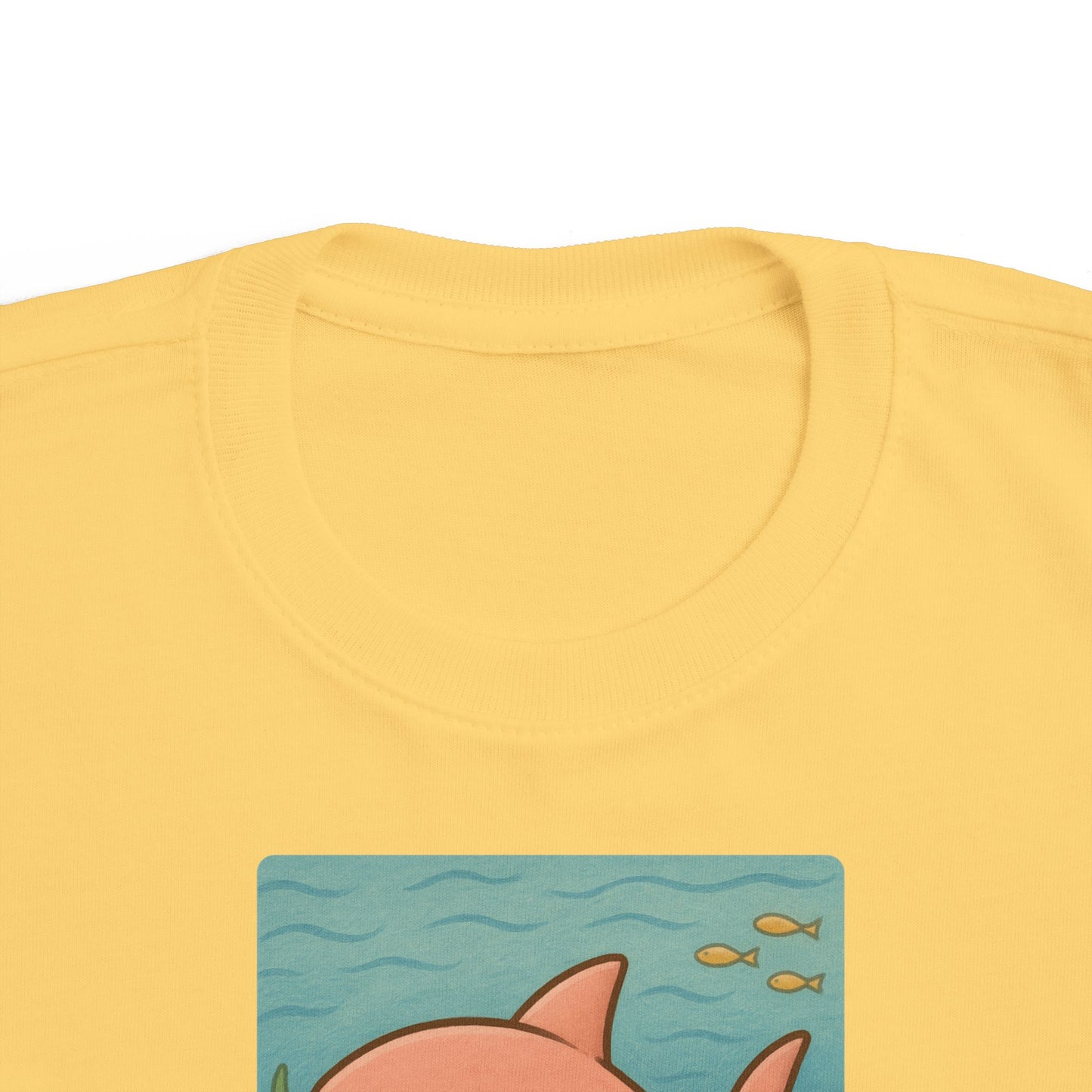 Shark print toddler t-shirt in Light Blue, gender-neutral kids clothing