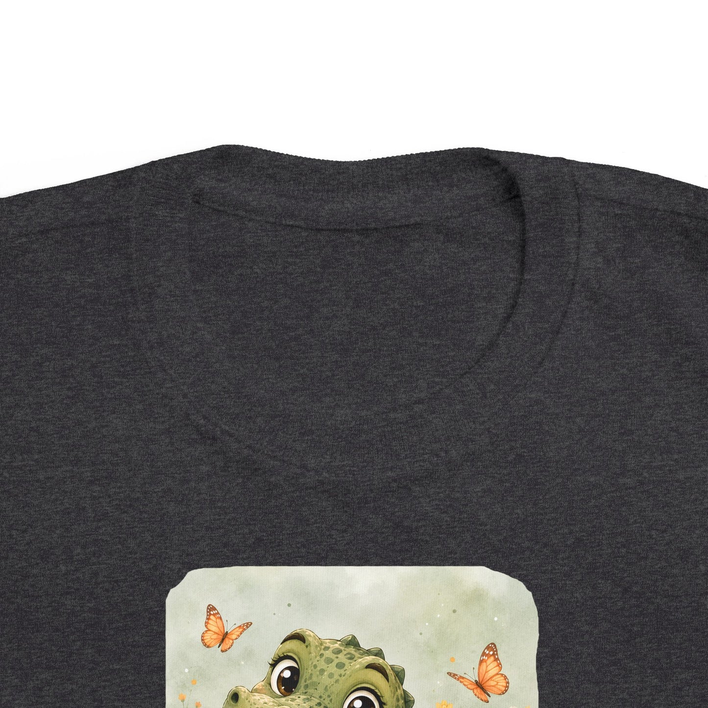 Alligator print toddler t-shirt in White, gender-neutral kids clothing