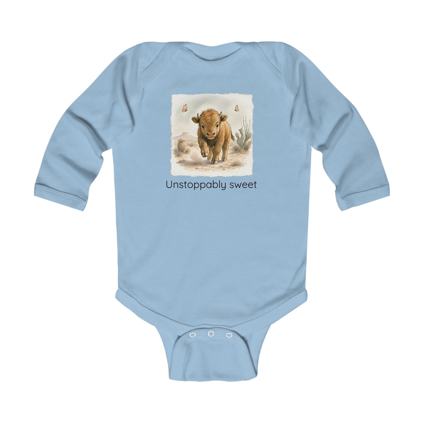 Buffalo Infant Long Sleeve Onesie — Cute Gender Neutral Bodysuit