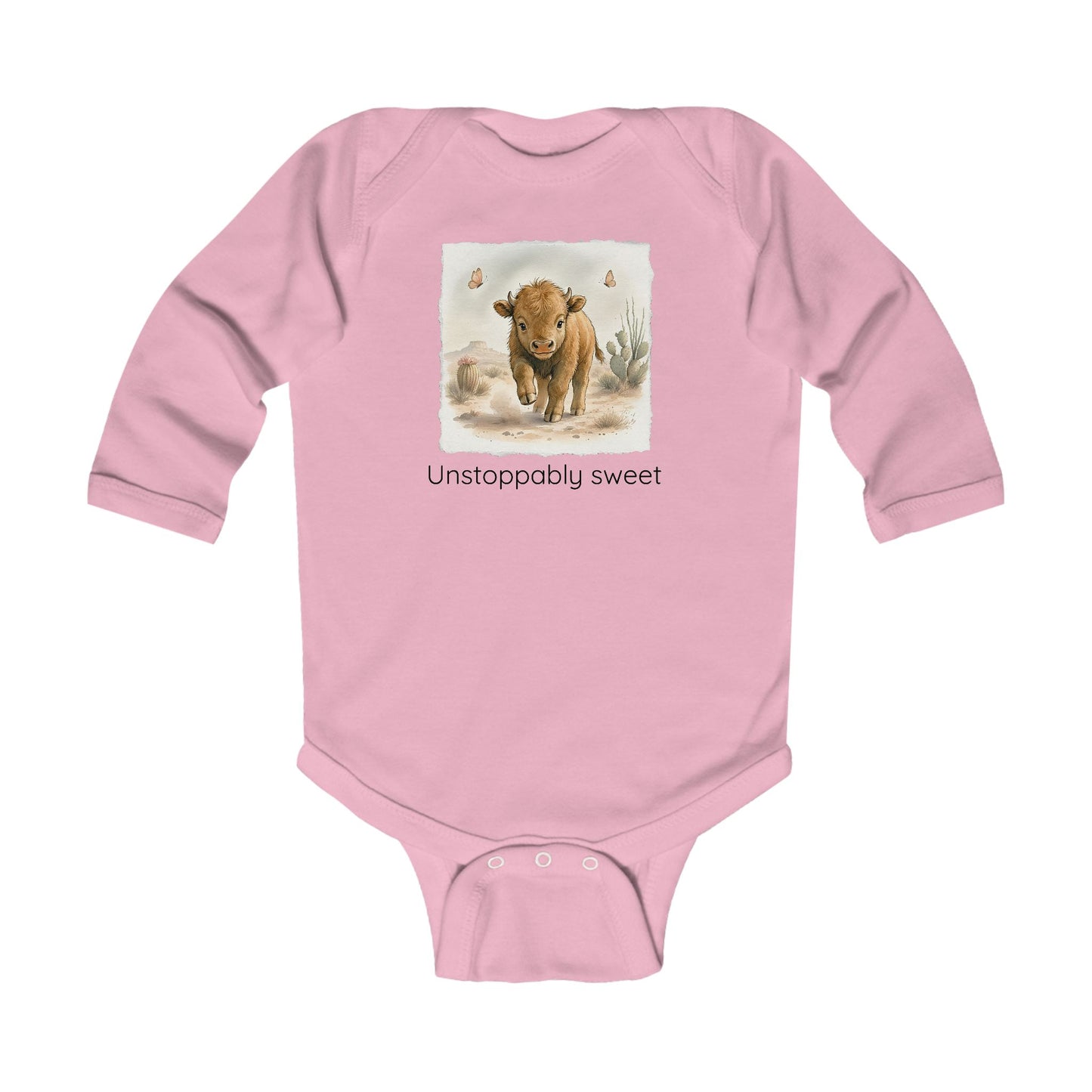 Buffalo Infant Long Sleeve Onesie — Cute Gender Neutral Bodysuit