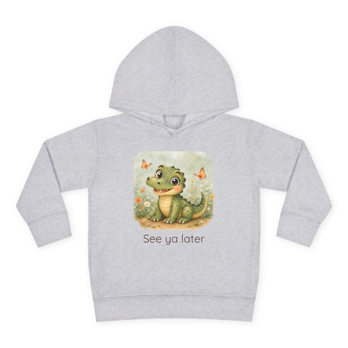 Alligator print toddler hoodie sweatshirt in Vintage Royal, gender-neutral kids clothing