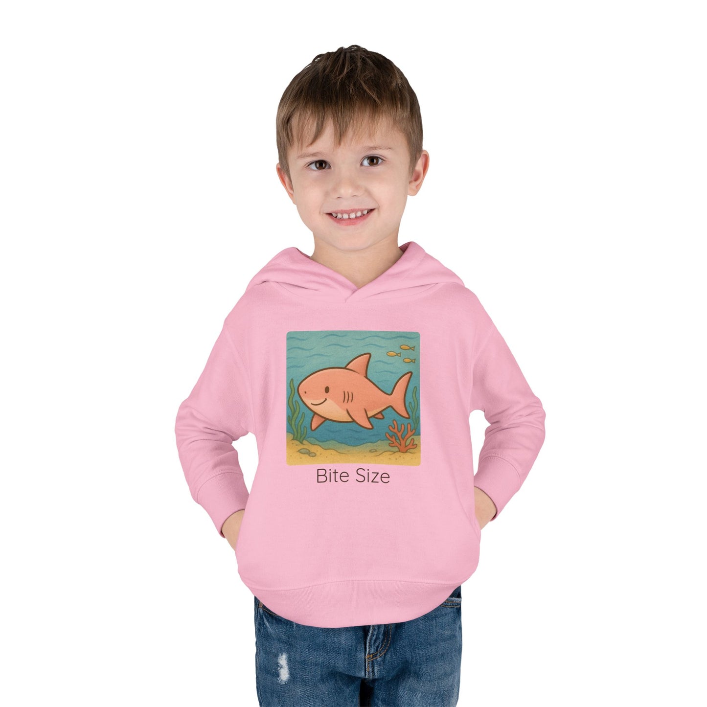 Shark print toddler hoodie sweatshirt, gender-neutral kids clothing