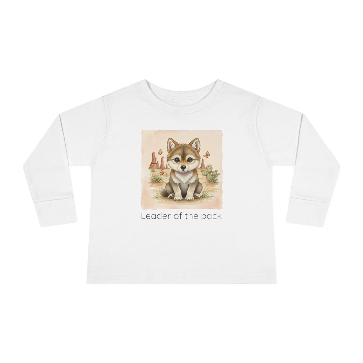 Wolf Toddler Long Sleeve Shirt — Gender Neutral Tee