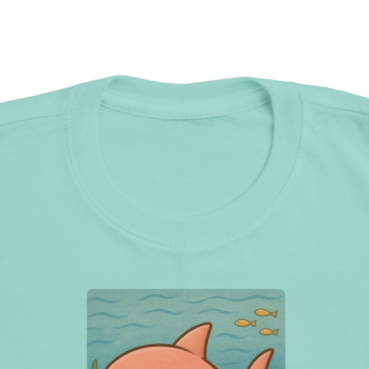 Shark print toddler t-shirt in Mauvelous, gender-neutral kids clothing
