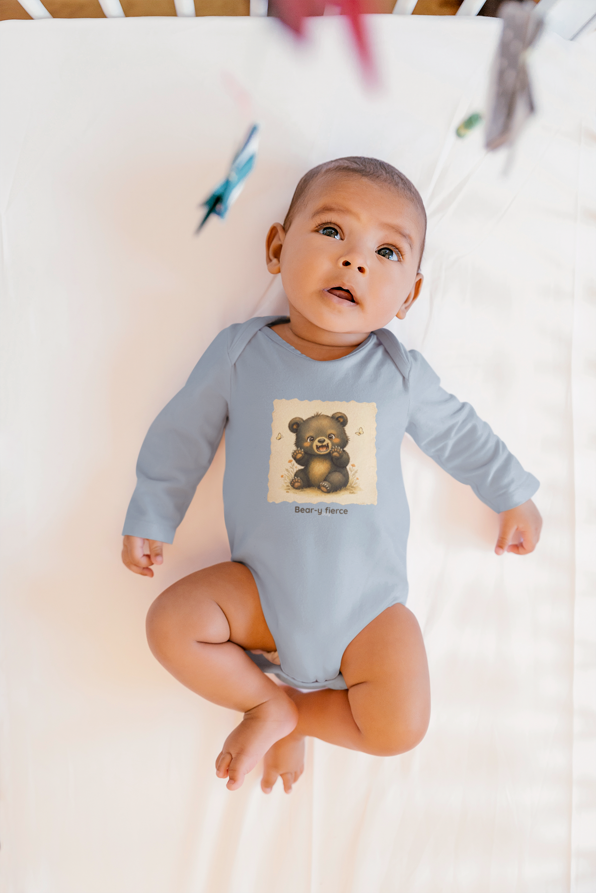 Bear Infant Long Sleeve Onesie — Cute Gender Neutral Bodysuit