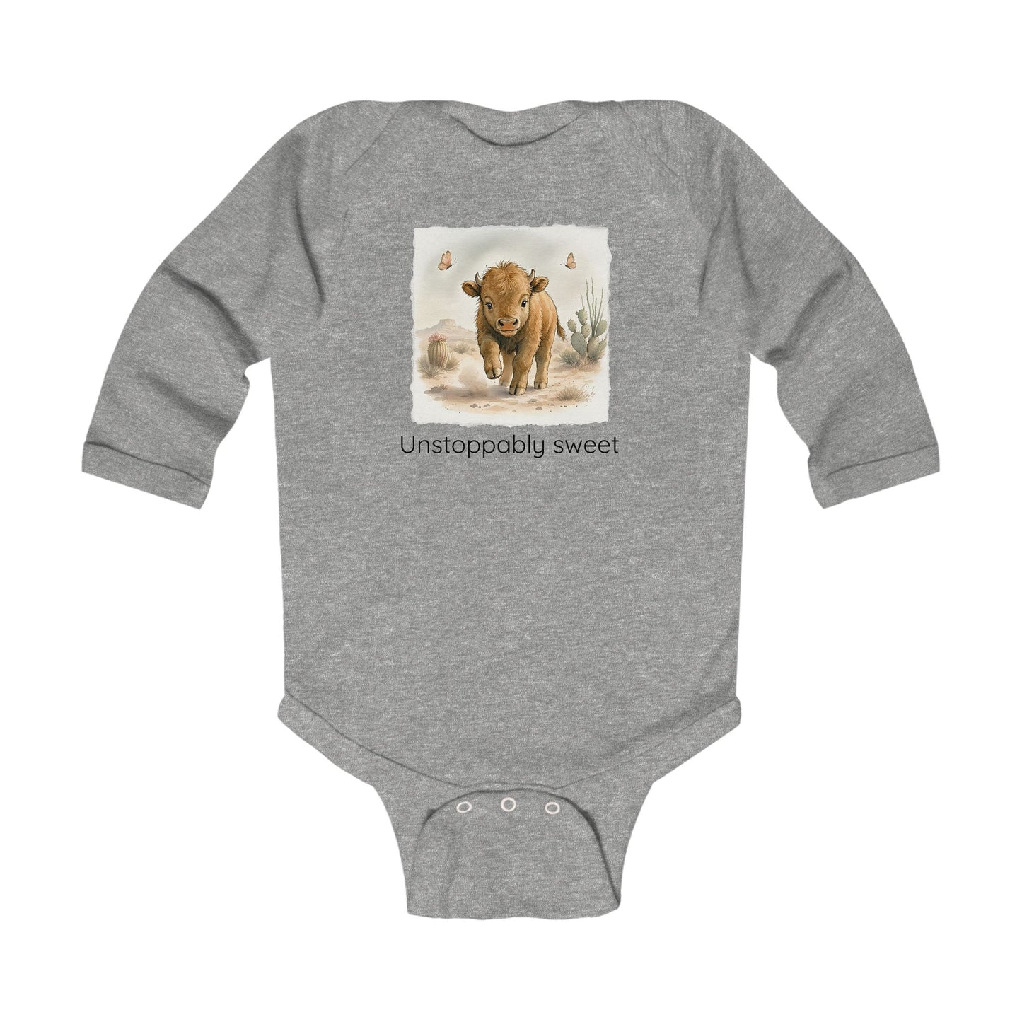 Buffalo Infant Long Sleeve Onesie — Cute Gender Neutral Bodysuit
