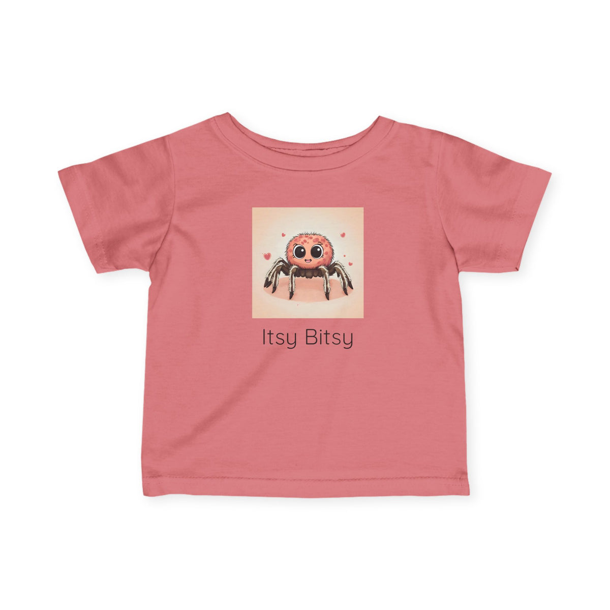 Spider print infant t-shirt in Mauvelous, gender-neutral kids clothing