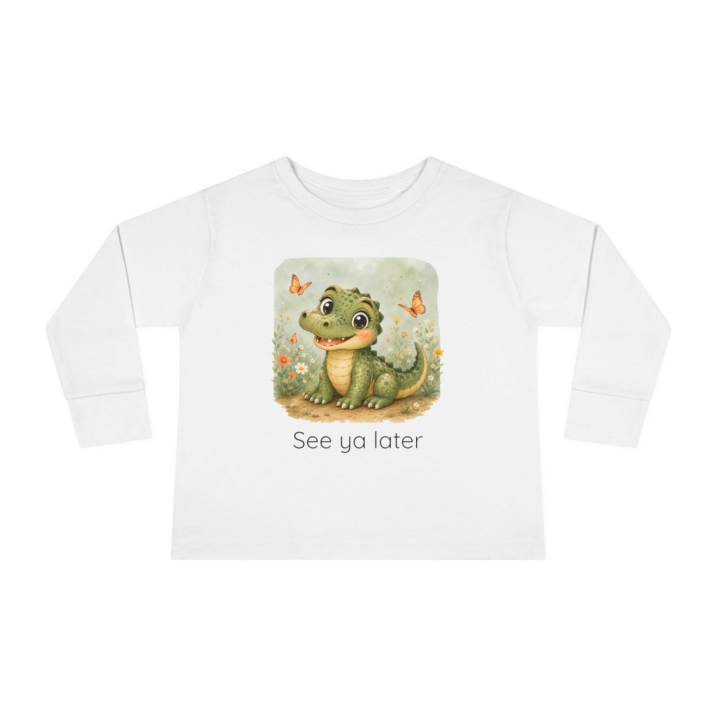 Alligator Toddler Long Sleeve Shirt — Gender Neutral Tee