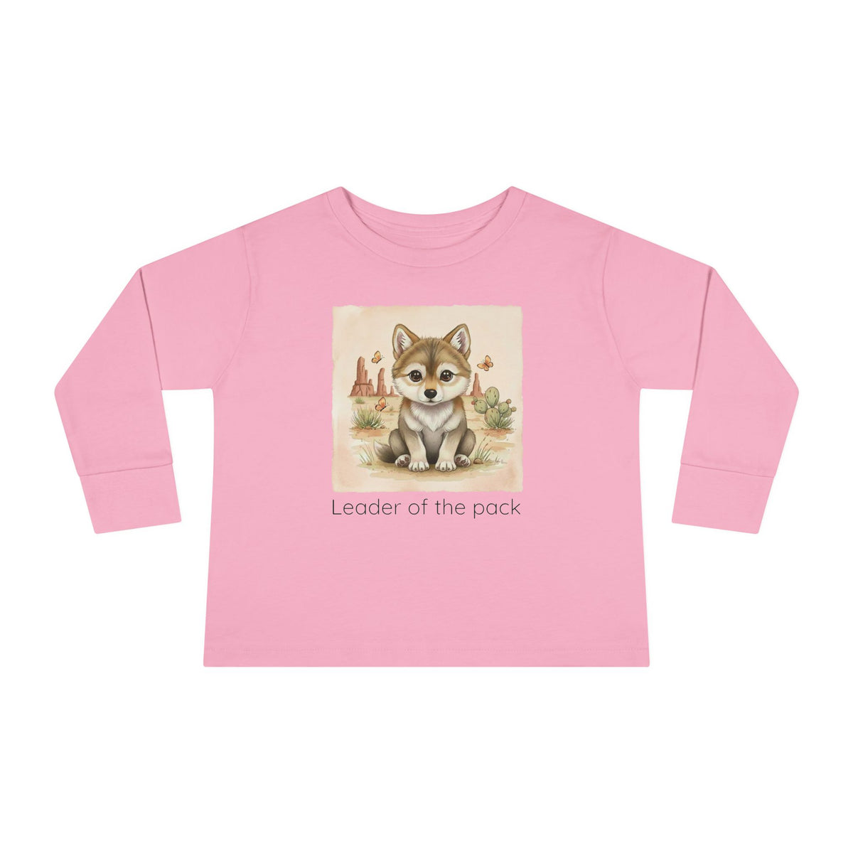 Wolf Toddler Long Sleeve Shirt — Gender Neutral Tee