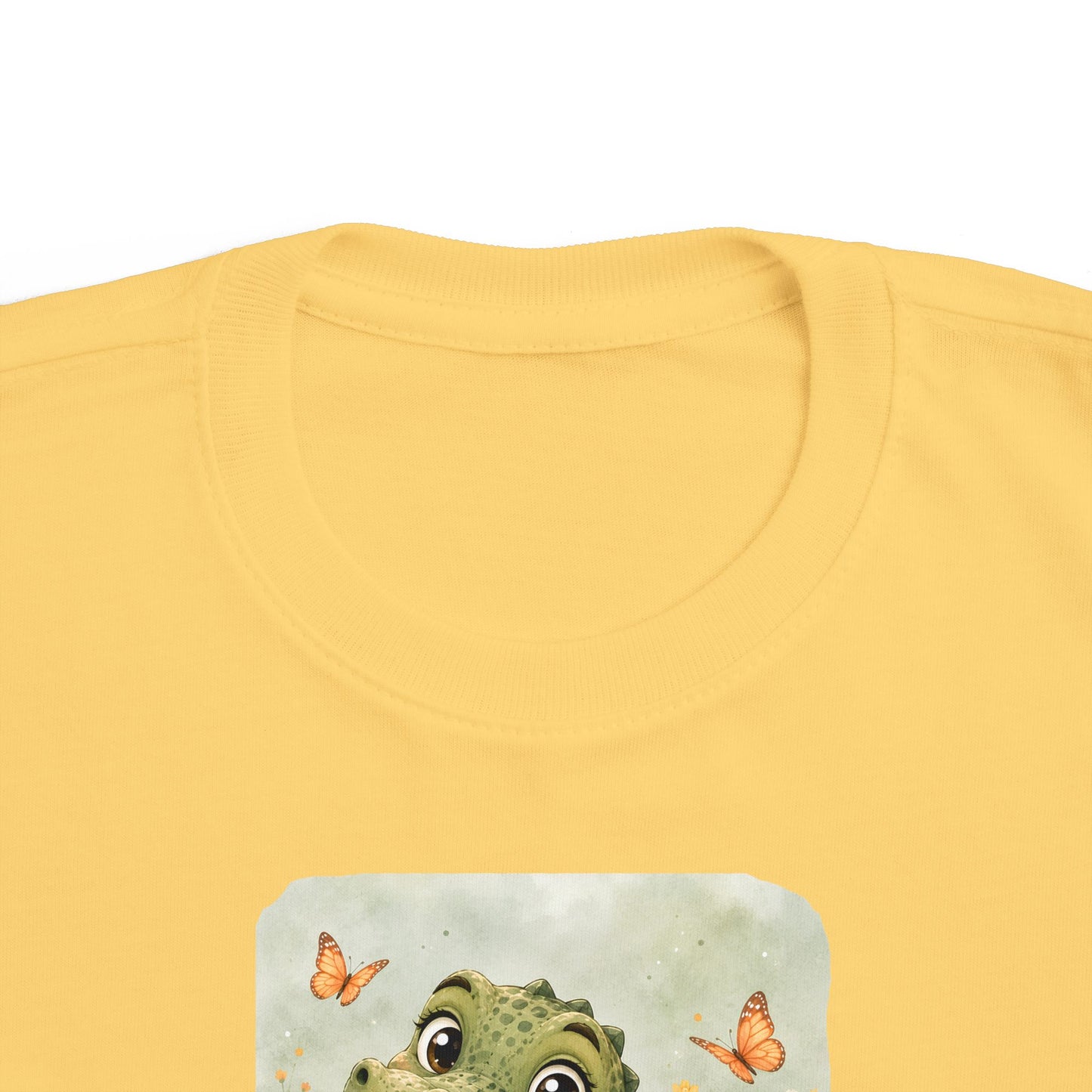 Alligator print toddler t-shirt in Light Blue, gender-neutral kids clothing