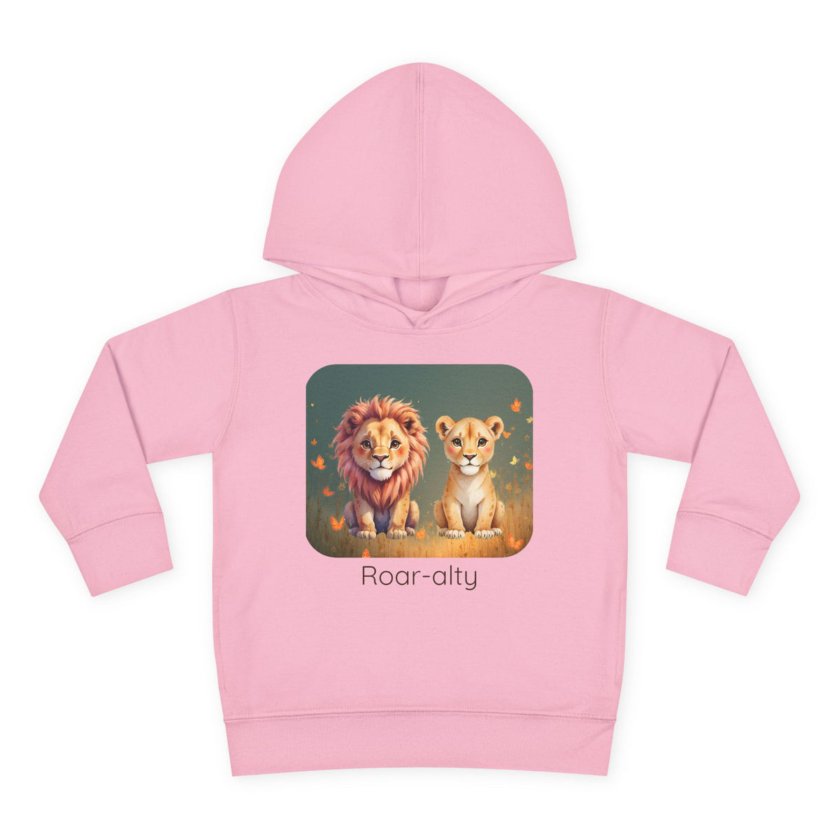 Lion print toddler hoodie sweatshirt in Vintage Smoke, gender-neutral kids clothing