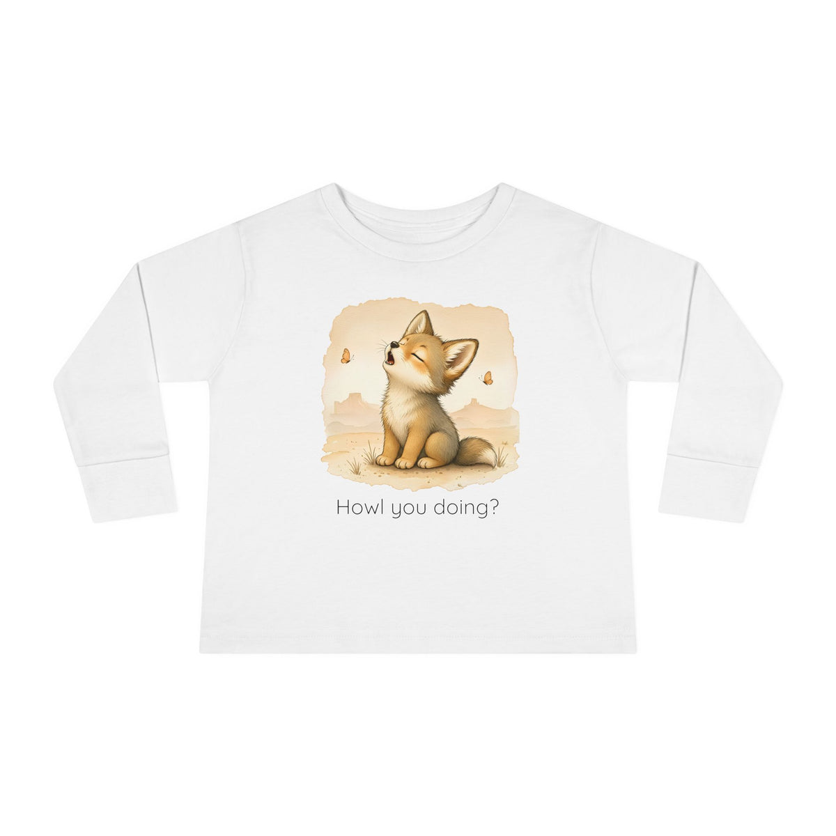 Coyote Toddler Long Sleeve Shirt — Gender Neutral Tee